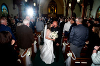 Church kiss wedding photo