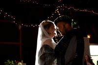 Romantic wedding photo backlit